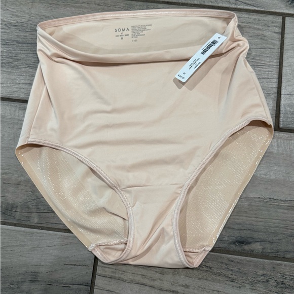 SOMA| VANISHING TUMMY|High-Waist Brief Panty with Lace-Medium-4 pairs(LOT) - Picture 5 of 10